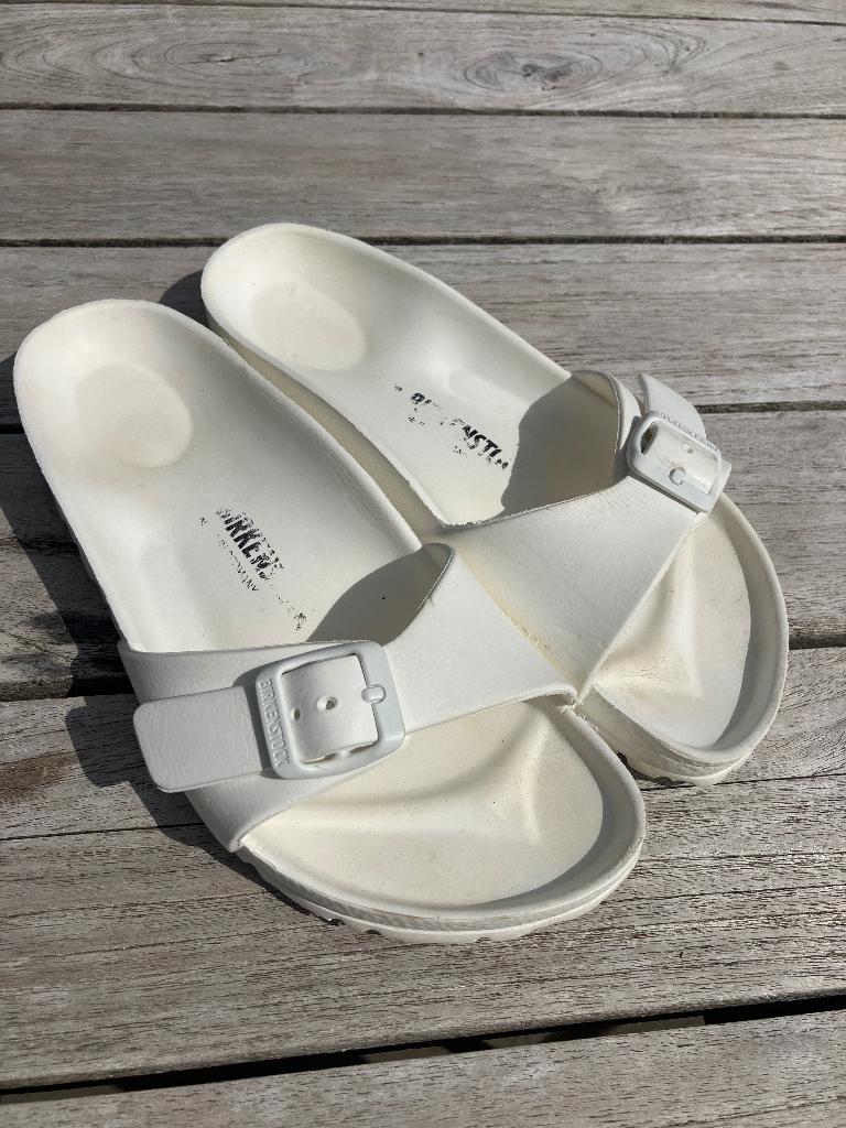 Birkenstock Madrid EVA slipper wit maat 36, Slippers, Wit, Ophalen of Verzenden, Gedragen