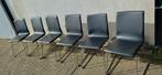 6 zwarte stoelen in redelijk nette staat., Huis en Inrichting, Stoelen, Ophalen, Overige materialen, Gebruikt, Zwart