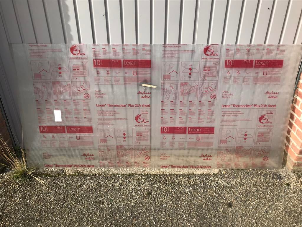 Polycarbonaat kanaalplaat Lexan, Doe-het-zelf en Verbouw, Platen en Panelen, Ophalen, Nieuw, Overige materialen, 20 tot 50 mm