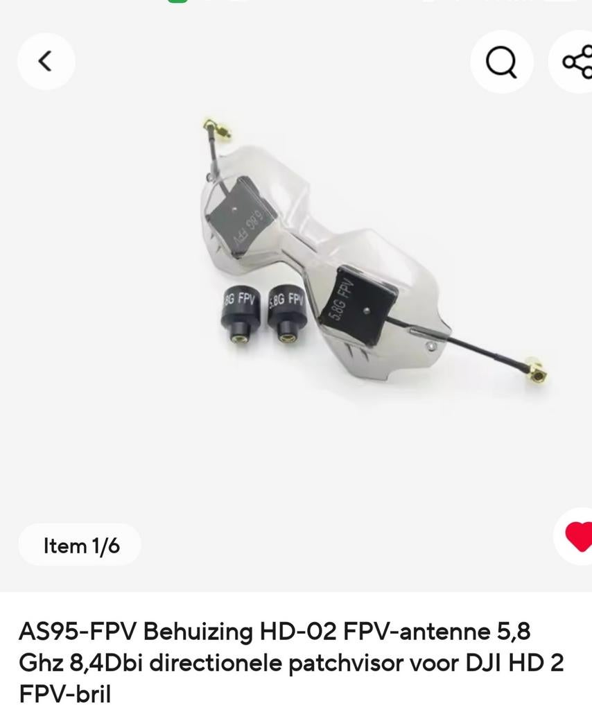 Nieuwe DJI FPV V2 Goggles verlenging - Ongebruikt, Audio, Tv en Foto, Drones, Ophalen of Verzenden