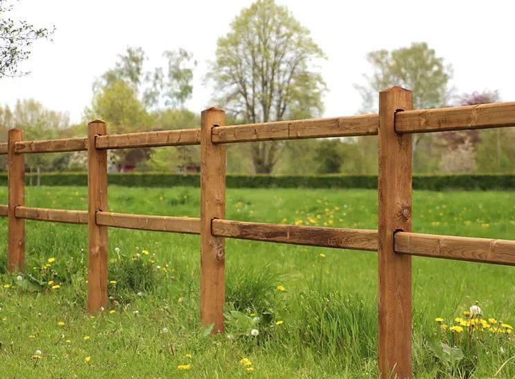 22. Omheining | houten omheining | doorsteek omheining, Dieren en Toebehoren, Stalling en Weidegang, Weidegang, 4 paarden of pony's of meer