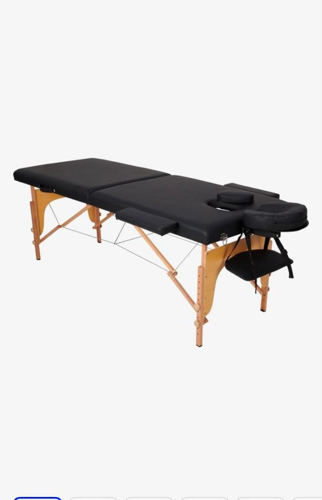 Nieuwe opvouwbare massagetafel - Zwart, Sport en Fitness, Overige Sport en Fitness, Nieuw, Ophalen