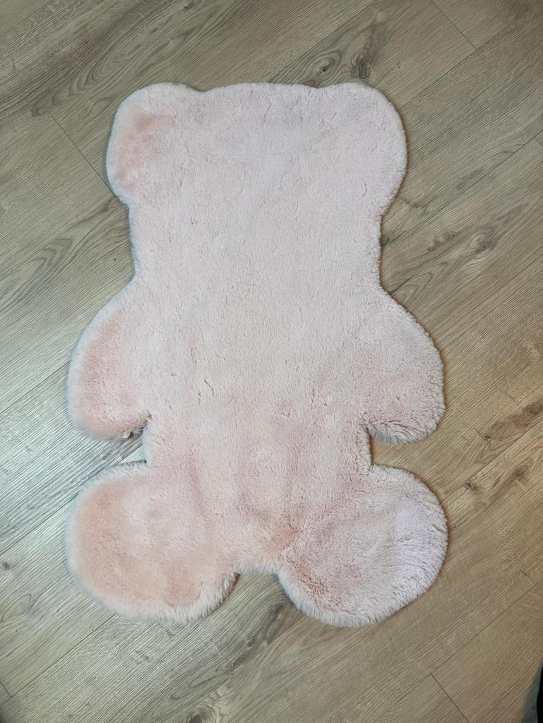 Roze vloerkleed in de vorm van een beer, Ophalen, Nieuw, 50 tot 100 cm, Overige vormen