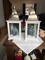 Twee houten lantaarns met Boeddha hoofden, Ophalen, Hout, Gebruikt, Oosters