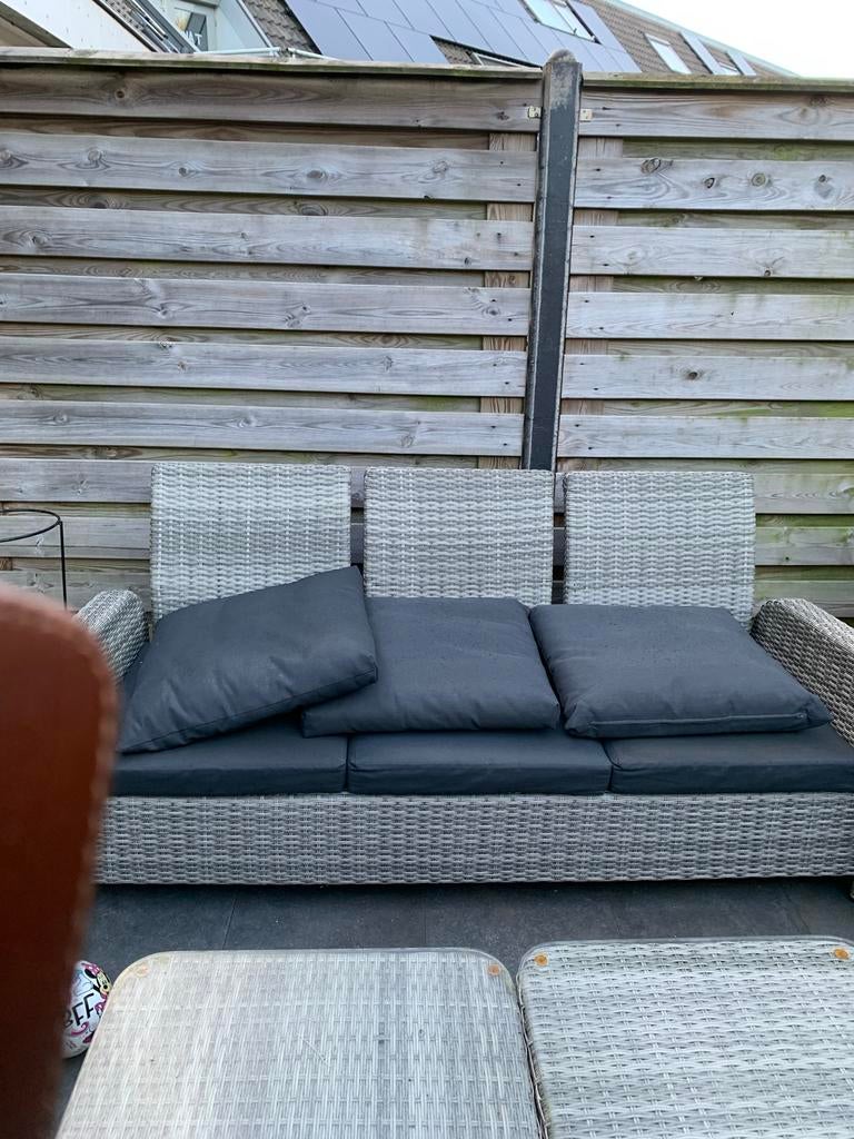 Tuinset gratis ophalen - Gebruikt met gebruikssporen, Tuin en Terras, 4 zitplaatsen, Gebruikt, Ophalen of Verzenden, Wicker
