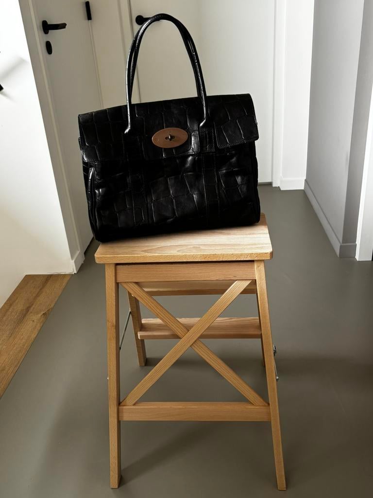 Mulberry Bayswater Vintage, Ophalen of Verzenden, Zo goed als nieuw, Zwart, Handtas