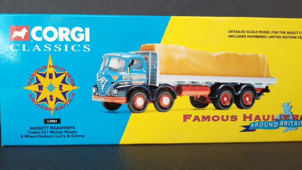 Foden S21 Mickey Mouse Bassett Roadways 1:50 Corgi Pol, Corgi@corgi.co.uk, Zo goed als nieuw, Corgi Classics ltd, Corgi
