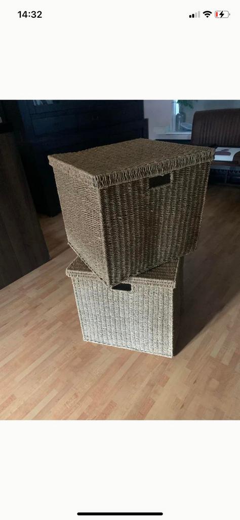 Twee rieten manden., Huis en Inrichting, Ophalen, Zo goed als nieuw, Rond, Riet