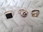 Antieke heren ringen 3 stuks, Ophalen of Verzenden