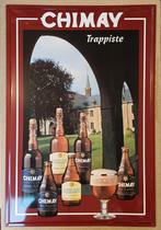 Chimay Trappist Origineel Reclamebord Metaal Met Reliéf, Verzamelen, Biermerken, Ophalen, Zo goed als nieuw, Reclamebord, Plaat of Schild
