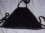 Zwart gehaakt topje met glitter, Ophalen of Verzenden, Zwart, Bikini