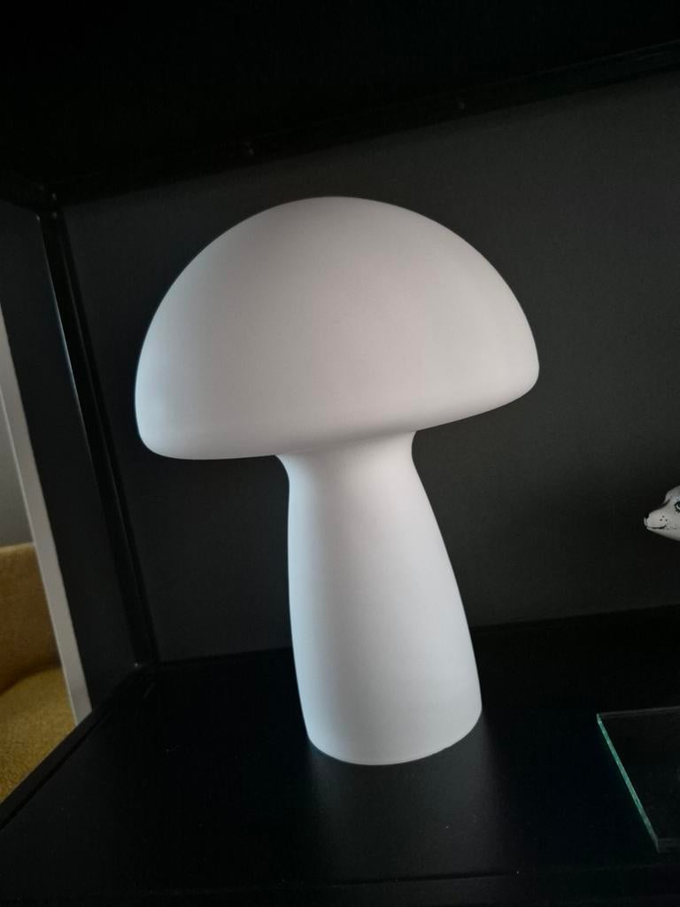 Mooie witte paddestoel lamp, Ophalen, Kunststof, Zo goed als nieuw, Minder dan 50 cm