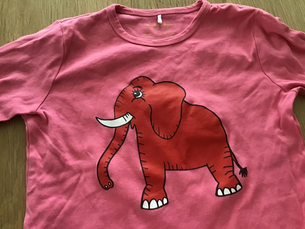 Rode longsleeve mini Rodini met olifant, maat 116, Ophalen of Verzenden, Gebruikt, Jongen of Meisje, Shirt of Longsleeve