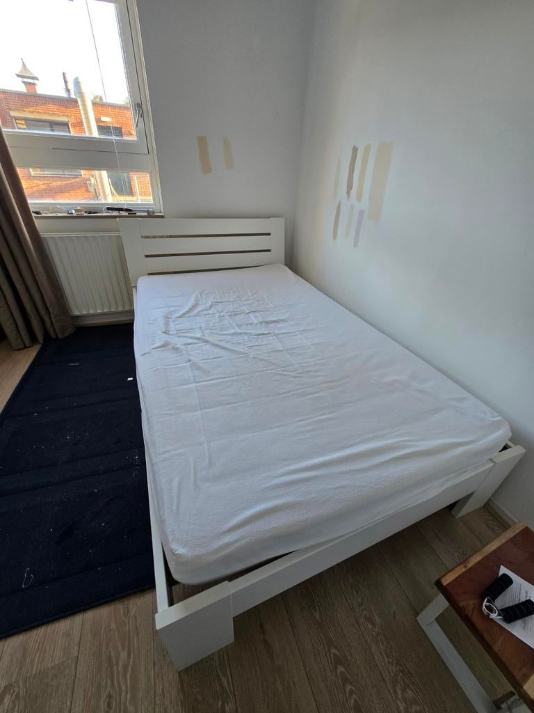 Bed 200x120 Leen Bakker, Ophalen, Gebruikt, Wit, Twijfelaar