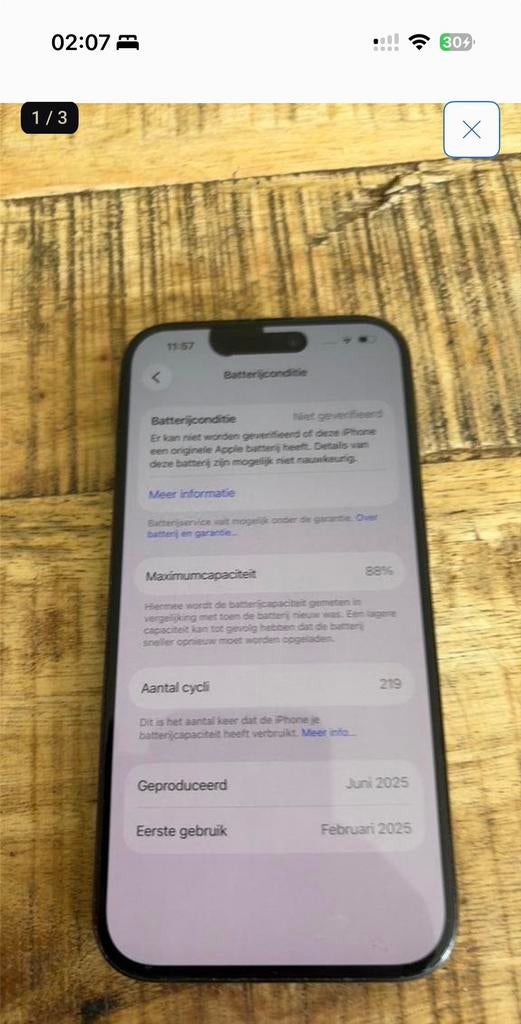 Iphone 15 pro, 128 GB, Zwart, 88 %, Refurbished