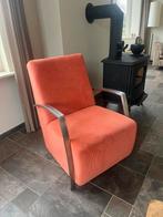 Stoel rode ribstof, Huis en Inrichting, Stoelen, Ophalen, Zo goed als nieuw, Rood, Eén