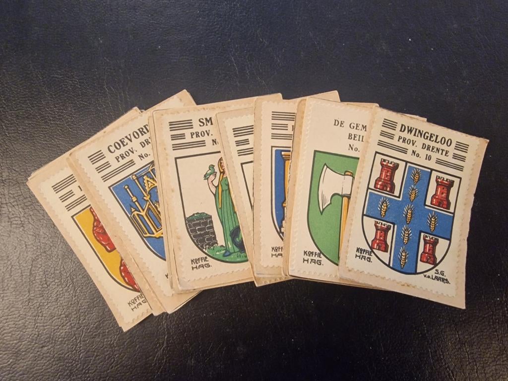 Postzegels met gemeente wapen uit Drenthe op papier., Postzegels en Munten, Postzegels | Nederland, Ophalen of Verzenden