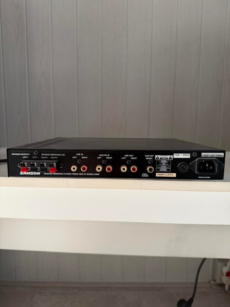 Samson versterker 2x40watt met samson speaker, Ophalen of Verzenden, Gebruikt, Audio