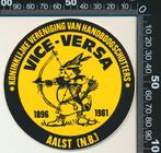 Sticker: Handboogschutters Vice Versa - Aalst (2), Ophalen of Verzenden, Zo goed als nieuw, Sport