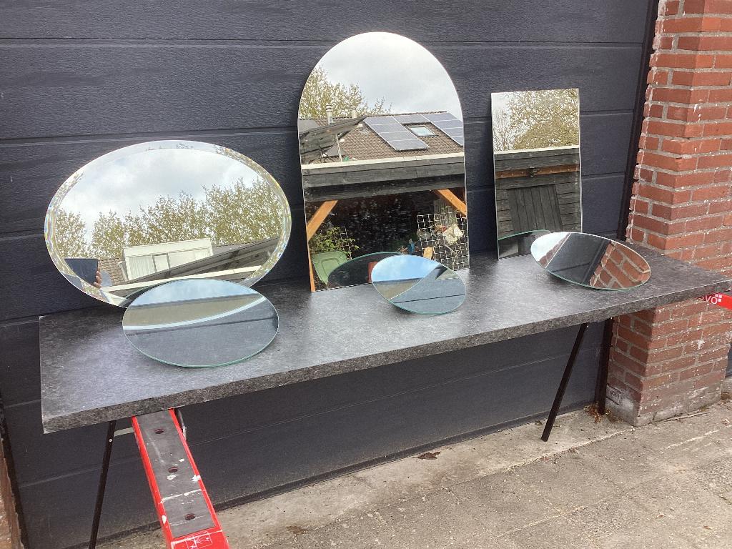 Plak spiegel, Huis en Inrichting, Woonaccessoires | Spiegels, Ophalen, Minder dan 50 cm, Nieuw, Minder dan 100 cm