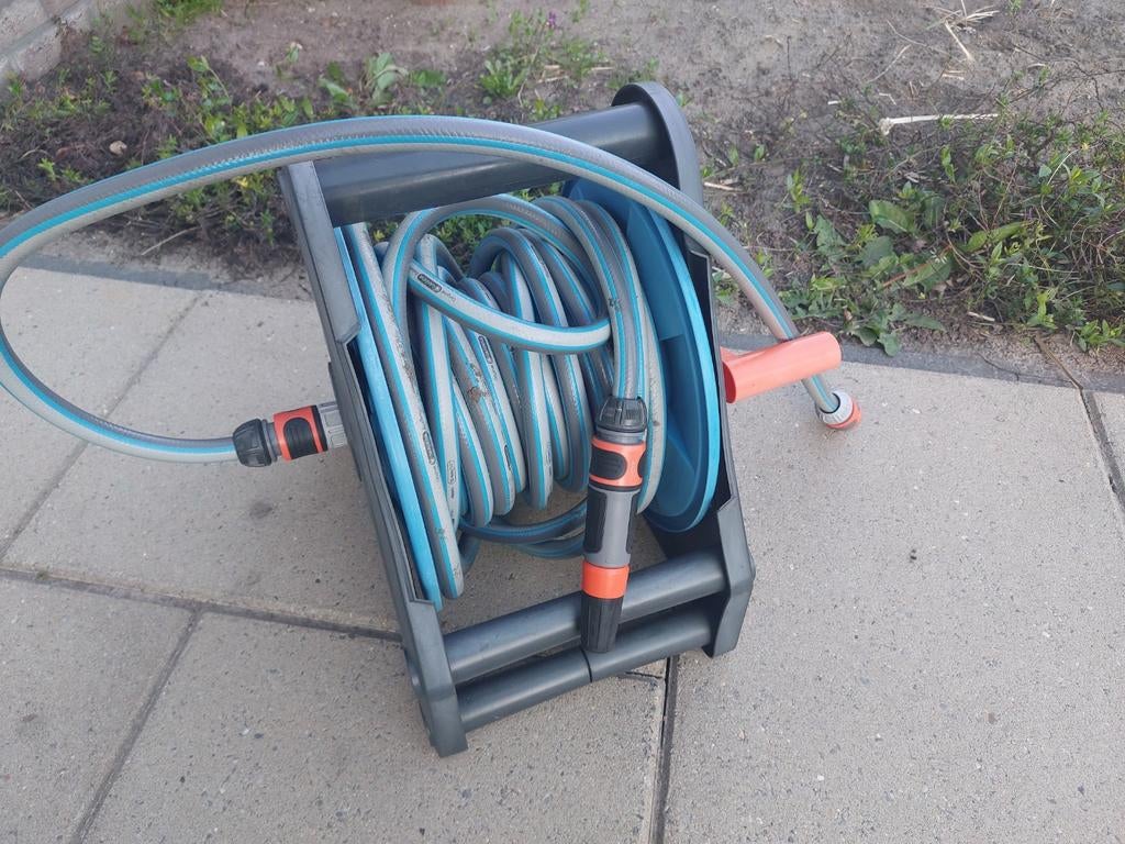 Gardena haspel 15 meter nette staat, Ophalen of Verzenden, Zo goed als nieuw