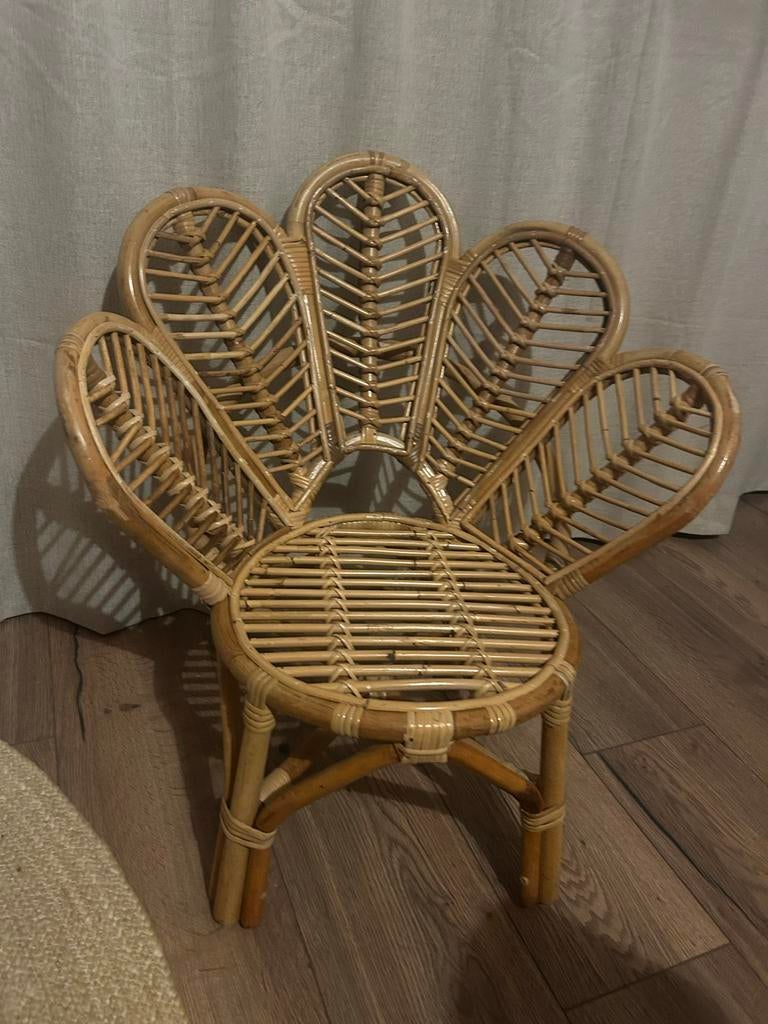 Leuk rotan stoeltje voor kinderkamer of speelhoek, Ophalen, Gebruikt, Bruin, Riet of Rotan