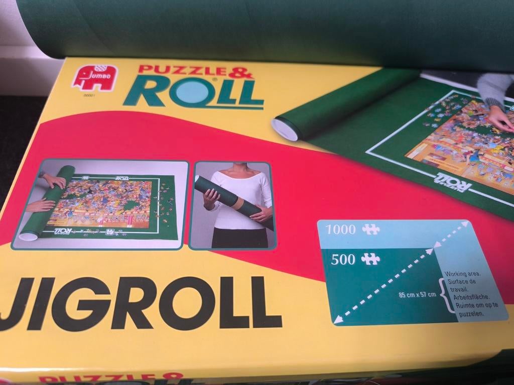 Jumbo Jigroll Puzzelkleed in Koker - Puzzel & Roll, Ophalen, 500 t/m 1500 stukjes, Gebruikt, Legpuzzel