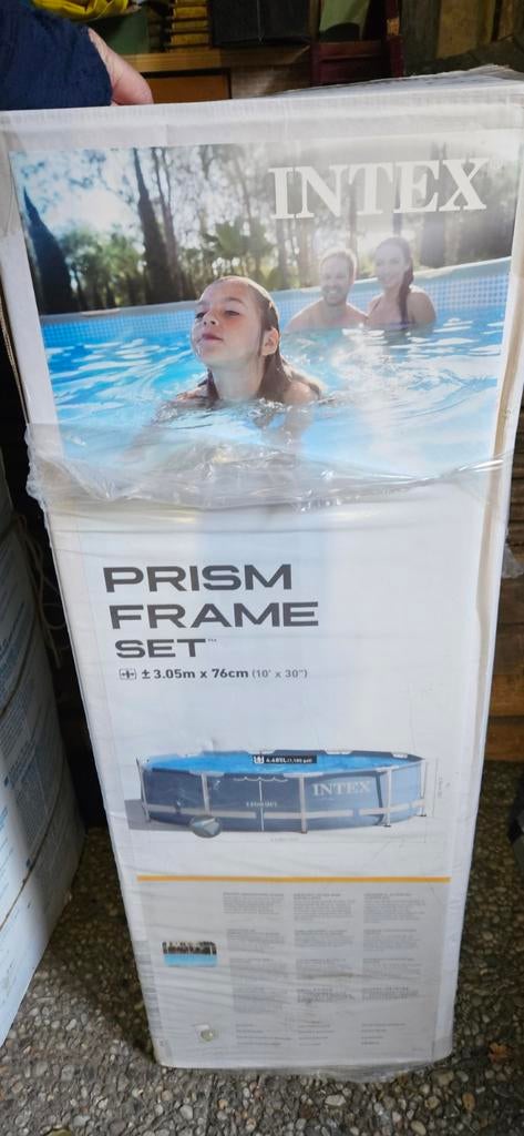 gratis Overcompleet rond prism frame zwembad intex, Ophalen, Gebruikt, 80 tot 120 cm, Rond