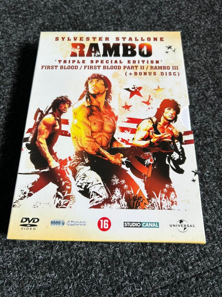 Rambo dvd box 1,2,3, Cd's en Dvd's, Vanaf 16 jaar, Ophalen of Verzenden, Gebruikt