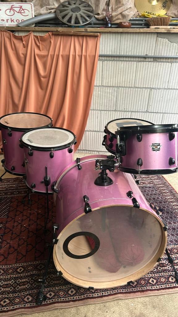 Premier Cabria drumstel in roze, Muziek en Instrumenten, Ophalen of Verzenden, Gebruikt, Premier