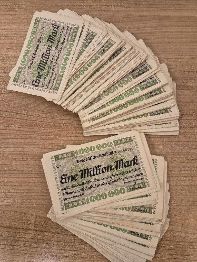 Duitsland - Notgeld Essen 1Mil Mark 1923 232 Stuks, Postzegels en Munten, Bankbiljetten | Europa | Niet-Eurobiljetten, Ophalen of Verzenden