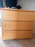 Ikea Malm, Gebruikt, Eikenhout, 3 of 4 laden, Minder dan 100 cm