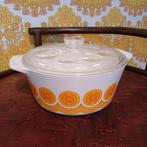 Pyroflam ovenschaal 4,5L met deksel - Oranje retro design, Huis en Inrichting, Ophalen of Verzenden, Overige materialen, Overige typen