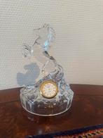 Kristallen Paard met Quartz Klok – Decoratief Beeld, Ophalen of Verzenden