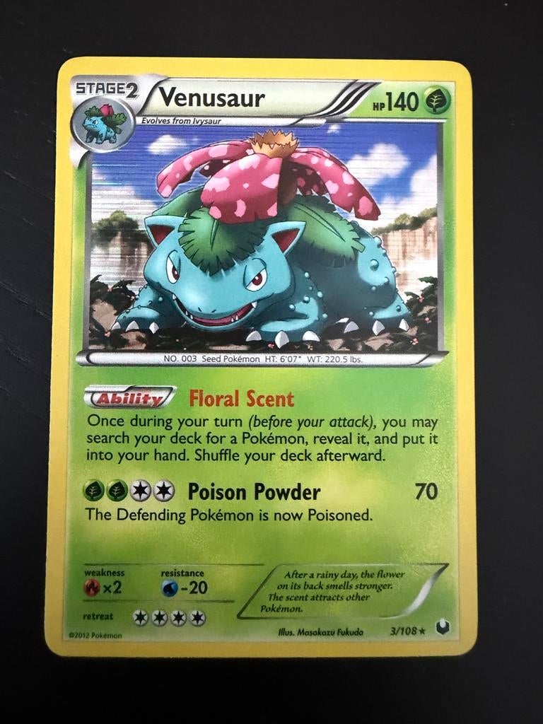 Venusaur Holo Dark Explorers Pokémon, Ophalen of Verzenden, Zo goed als nieuw, Losse kaart, Foil