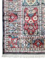 Handgeknoopt Perzisch zijde Kashmir tapijt blue 120x195cm, 100 tot 150 cm, Onbekend, Ophalen of Verzenden, Zo goed als nieuw