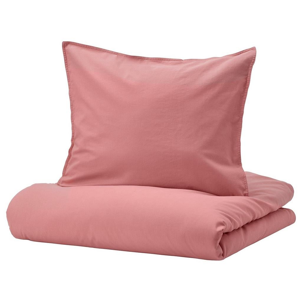 Roze dekbedovertrek 2 x 140 x 200, Gebruikt, Dekbedovertrek, Tweepersoons, Ophalen of Verzenden