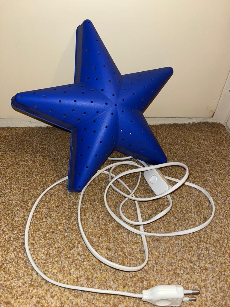 Ster lamp blauw  ikea wandlamp, Ophalen of Verzenden, Zo goed als nieuw, Lamp