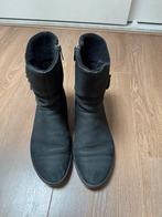 Ecco zwarte halfhoge laarsjes platte zool maat 40, Zwart, Lage of Enkellaarzen, Ophalen of Verzenden, Gedragen