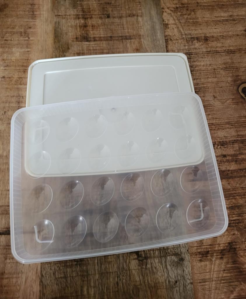 Box voor het bereiden van gekookte eieren, verzegelde box voor gestoofde eieren met vakken, eierbeschermingsbox in 4 roosters, draagbare eiermand voor thee-eieren, ingelegde eieren, zachtgekookte
