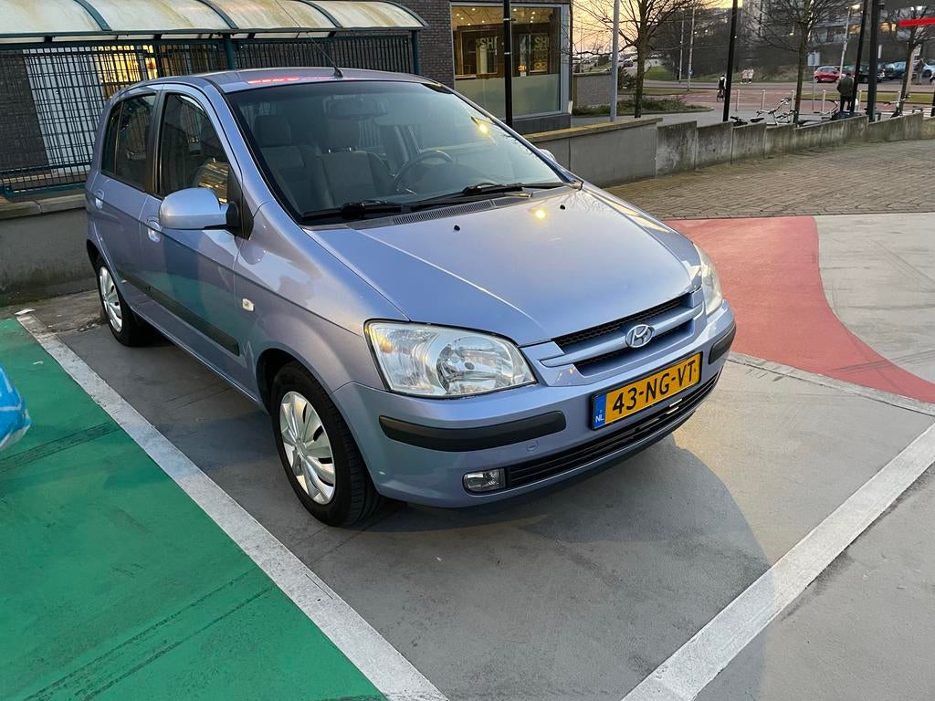 Hyundai Getz 1.6 Automaat (2003) Goed onderhouden, rijklaar!, 40 €/maand, 1599 cc, Blauw, Origineel Nederlands