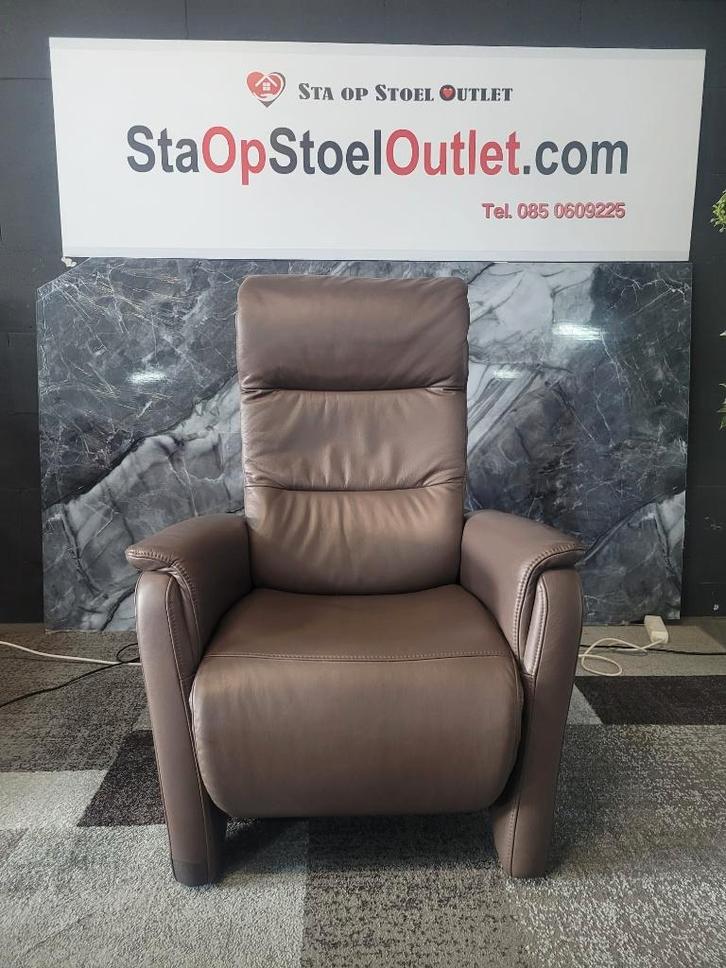 Staopstoel Hukla Leder met simpel afstandsbediening, Huis en Inrichting, Fauteuils, Zo goed als nieuw, Leer, 50 tot 75 cm, Minder dan 75 cm