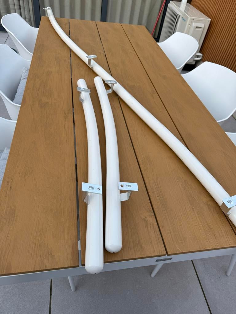 Witte trap leuningen, Ophalen of Verzenden, Gebruikt, Overige materialen, Overige typen