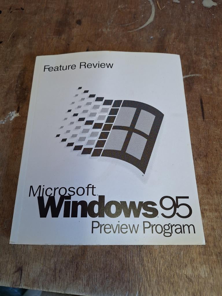Vintage Microsoft Windows 95 Preview Program Engels, Boeken, Ophalen of Verzenden