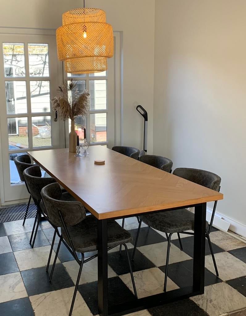 Eettafel 200x90, Huis en Inrichting, Tafels | Eettafels, Ophalen, Gebruikt, 200 cm of meer, 50 tot 100 cm