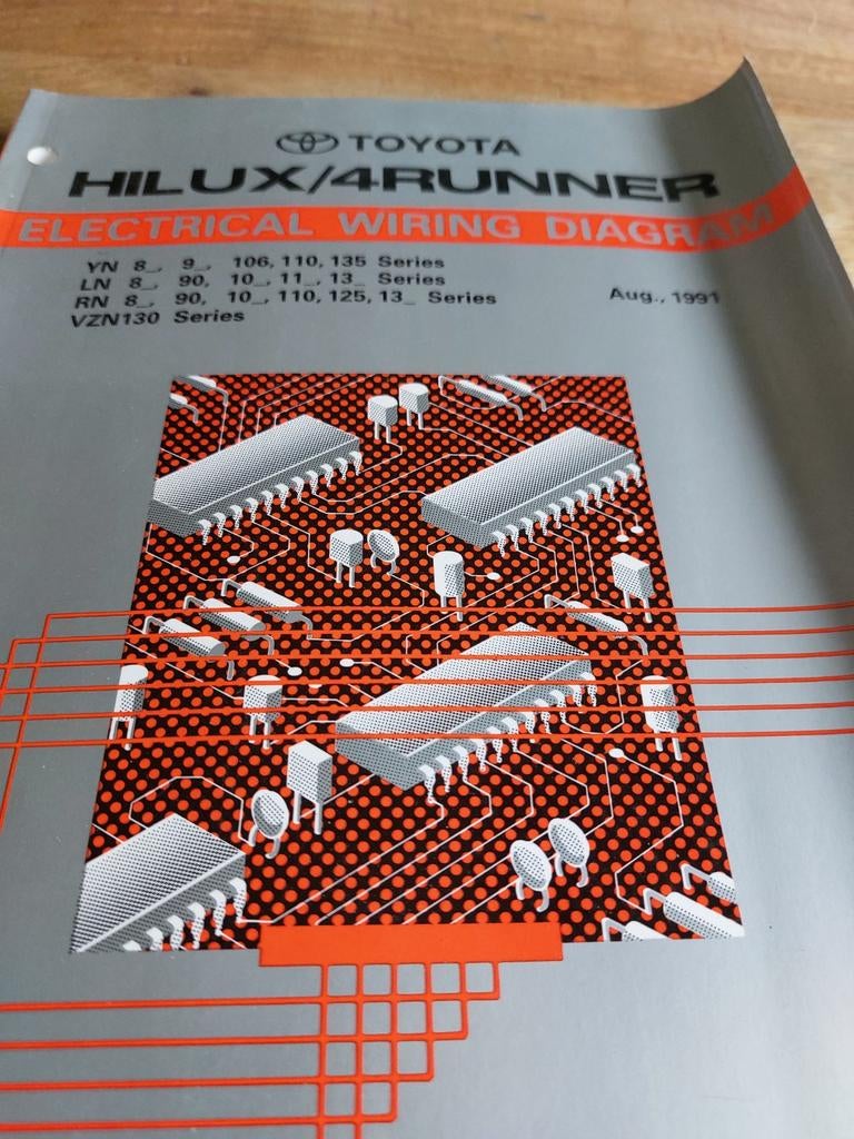 ELECTRICAL WIRING DIAGRAM TOYOTA HILUX 4RUNNER YN80 LN80 RN8, Ophalen of Verzenden