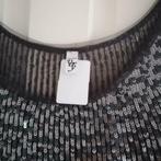 Vero Moda feestelijke donker grijze top +pailletjes 36 24511, Kleding | Dames, Ophalen of Verzenden, Zo goed als nieuw, Vero Moda