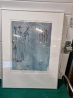 schilderij ets verbondenheid blauw tinten, Huis en Inrichting, Ophalen of Verzenden, 'T Olde Gre-j, Info@toldegrej.nl, Endepoelstraat 20f Didam