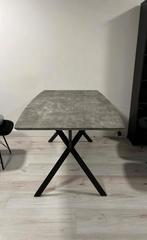 Betonlook eettafel grijs 160x90x75cm LxBxH, Huis en Inrichting, Tafels | Eettafels, Ophalen, Gebruikt, 200 cm of meer, 50 tot 100 cm