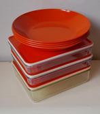 Vintage Mepal oranje servies delen borden voorraadbussen, Ophalen of Verzenden